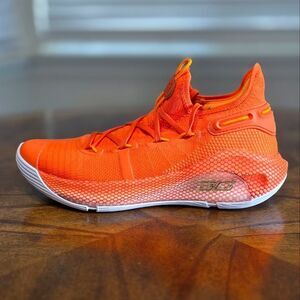 Under Armour Steph Curry 6 Team Orange Gold Metallic HOVR Women's 9 Warriors New